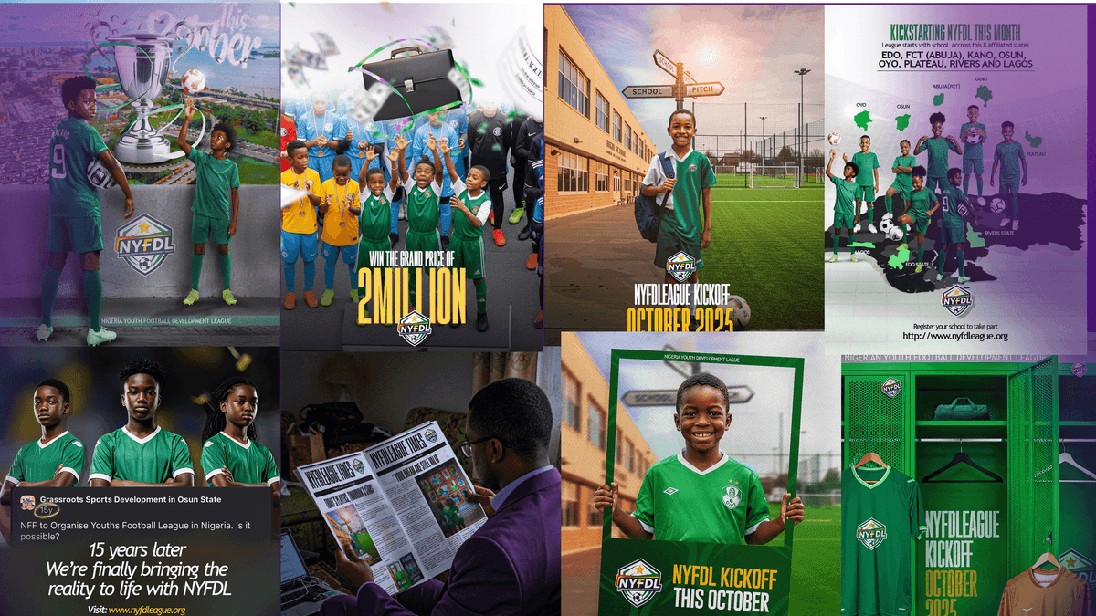 NYFDL - Nigeria Youth Football Development League Branding Project
